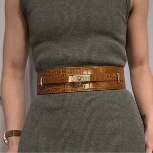 Marciano Leather Belt in Rich Brown